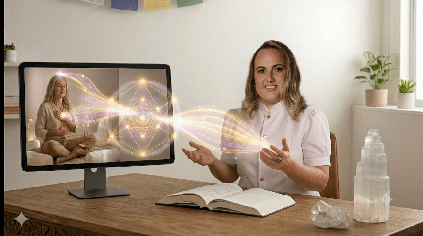 katia Batália realizando terapia energética online e limpeza Energética com apometria online